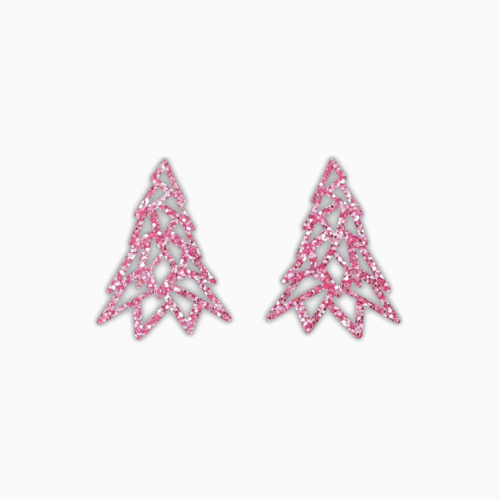 Geometric Tree, Christmas Acrylic Shape - earring findings for jewellery making