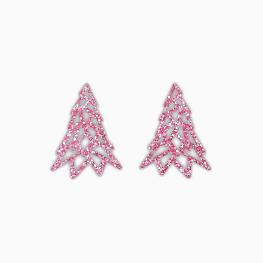 Geometric Tree, Christmas Acrylic Shape - earring findings for jewellery making