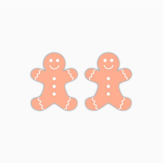 Gingerbread, Christmas Acrylic Shape - earring findings for jewellery making