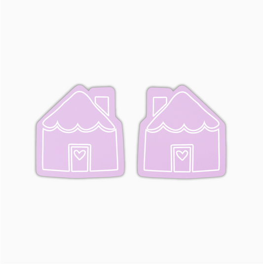Gingerbread House, Christmas Acrylic Shape - earring findings for jewellery making