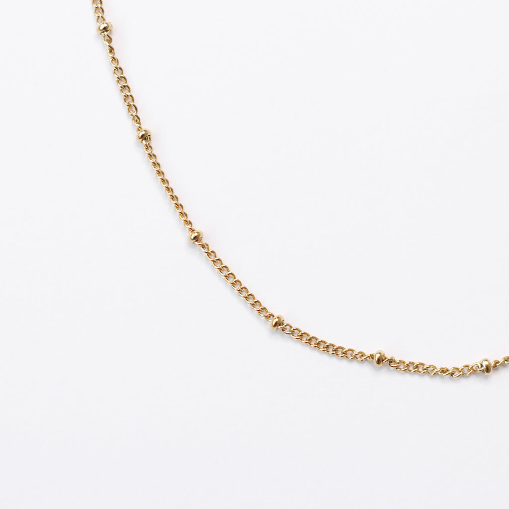 Gold Bobble Necklace Chain - Stainless Steel (304) - 1 Piece