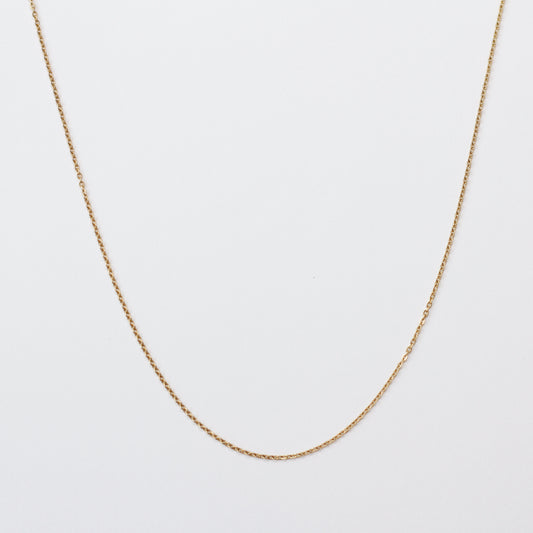 Gold Fine Loop Necklace Chain in Stainless Steel (304)