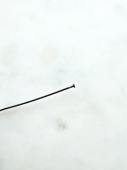 50mm Black Stainless Steel Head Pins - 20 pieces - SECONDS