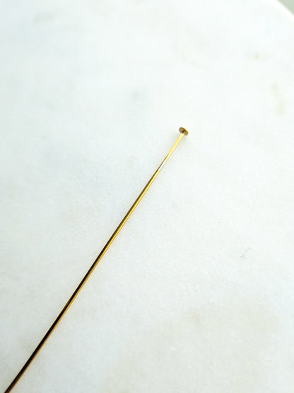 70mm Gold Stainless Steel Head Pins - 20 pieces - SECONDS