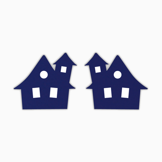Haunted House, Halloween Acrylic Shape - earring findings for jewellery making