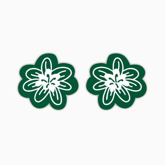 Hibiscus, Engraved Acrylic Shape - earring findings for jewellery making