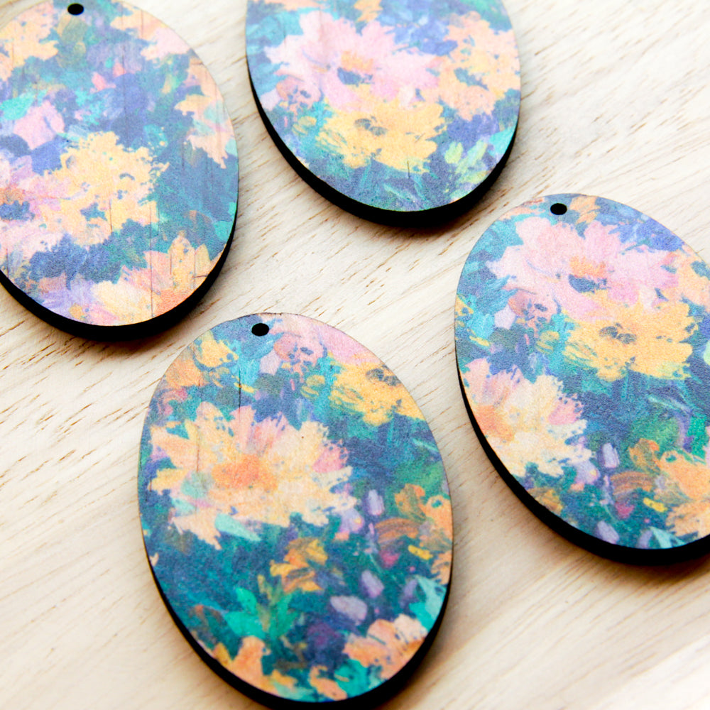 Wood - Oval Shape - Transparent print - Spring - 25