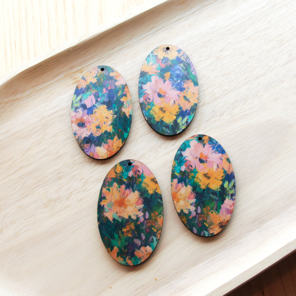 Wood - Oval Shape - Transparent print - Spring - 25
