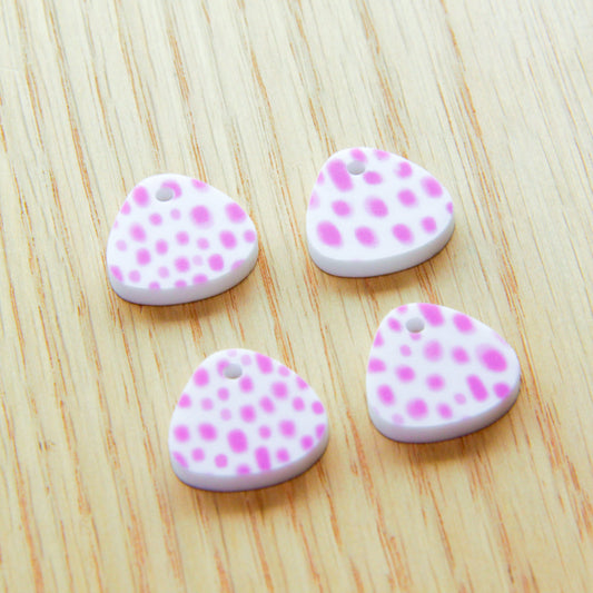 UV printed white acrylic earring blanks - 2cm pebble, Watercolour - jewellery making
