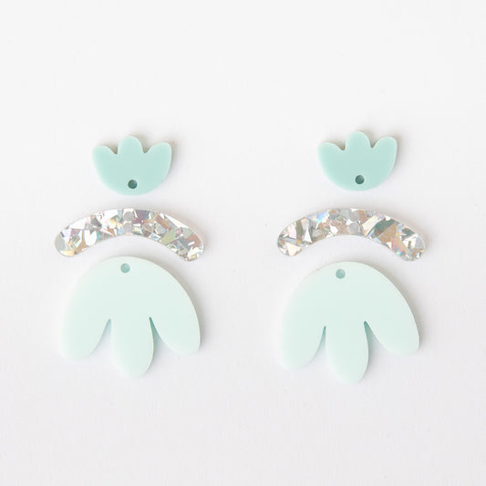 Acrylic Shape - Floral & Blob Dangles [1 pair]