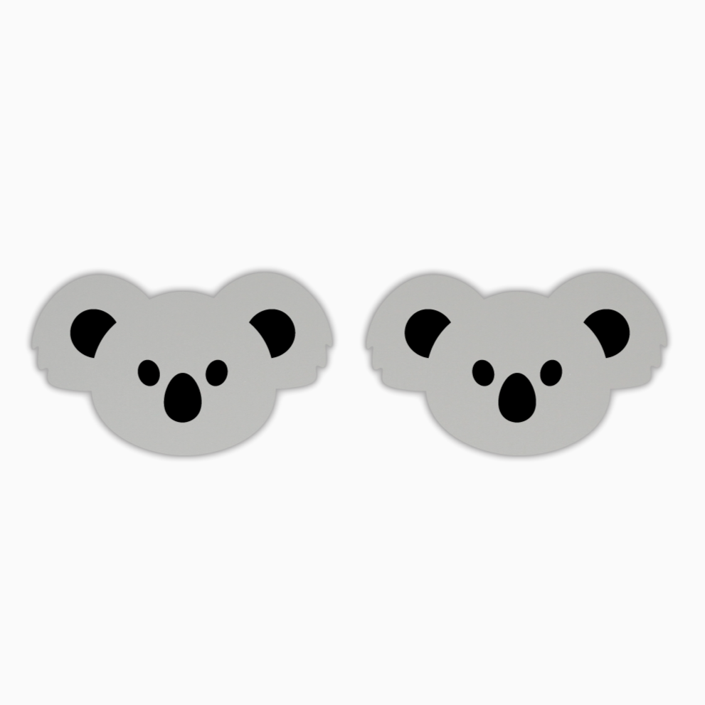 Koala Studs, Animal Acrylic Shape - earring findings for jewellery making