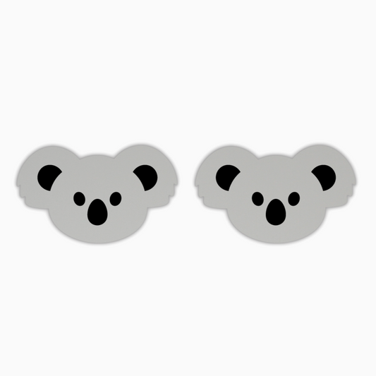 Koala Studs, Animal Acrylic Shape - earring findings for jewellery making