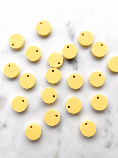 12.5mm or 15mm Lemon Circle Toppers/Studs