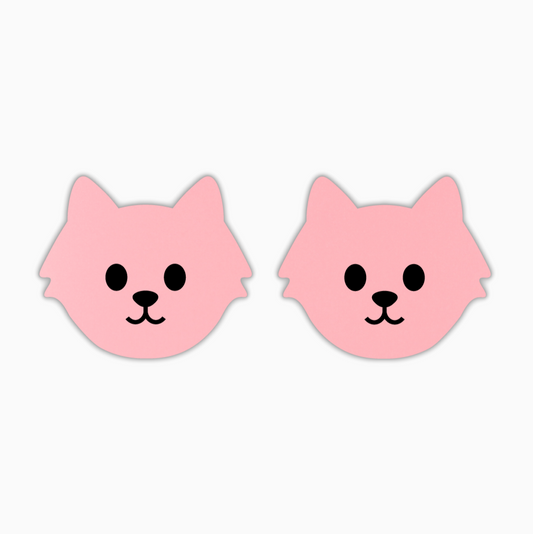 Long Hair Cat Studs, Animal Acrylic Shape - earring findings for jewellery making