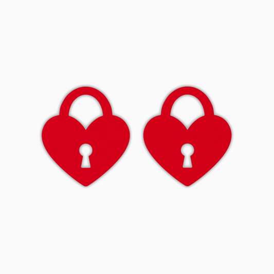 Love Lock, Valentines Acrylic Shape - earring findings for jewellery making
