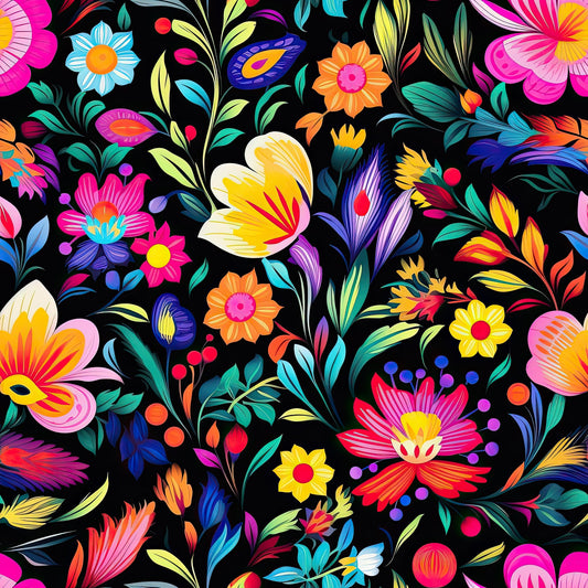 Pattern for printing on leather, acrylic, wood or cork for earring blanks or earring supplies in pattern style - Pattern -  Mexican Floral - 08