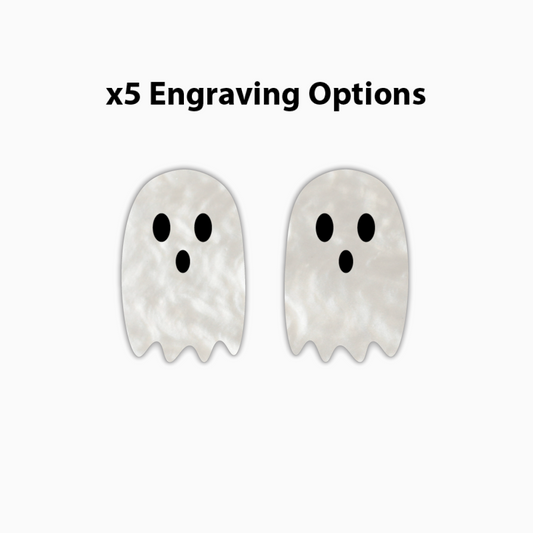 Moody Ghost, Halloween Acrylic Shape - earring findings for jewellery making
