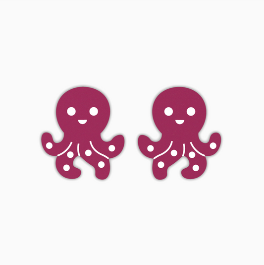 Octopus Studs, Animal Acrylic Shape - earring findings for jewellery making