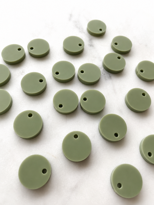 12.5mm or 15mm Olive Circle Toppers/Studs