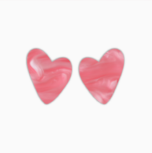 Organic Heart, Valentines Acrylic Shape - earring findings for jewellery making