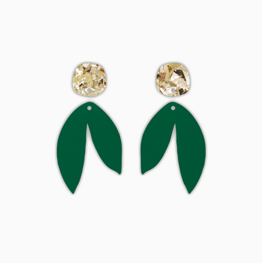 Organic Leaf Dangle, Acrylic Shape - earring findings for jewellery making