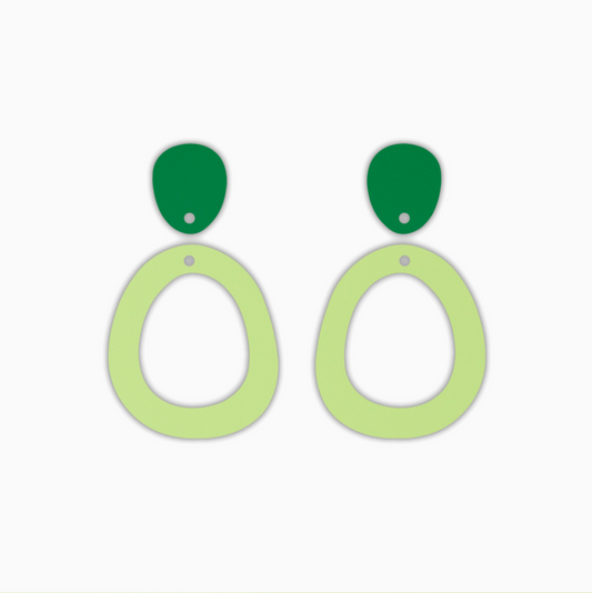 Organic Oval Drops, Acrylic Shape - earring findings for jewellery making