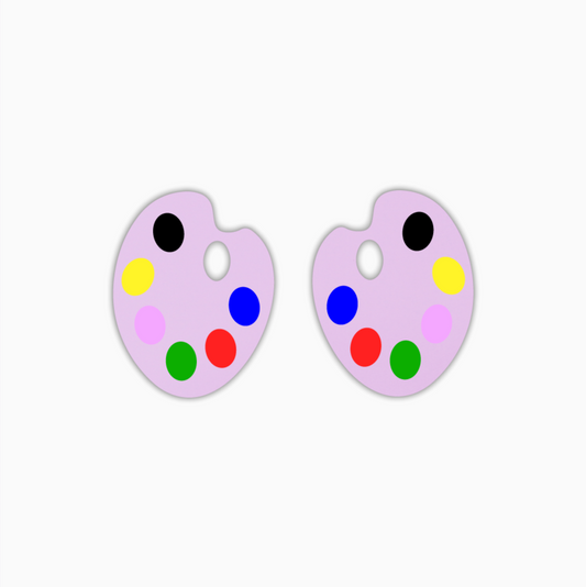 Paint Palette, Teacher Acrylic Shape - earring findings for jewellery making