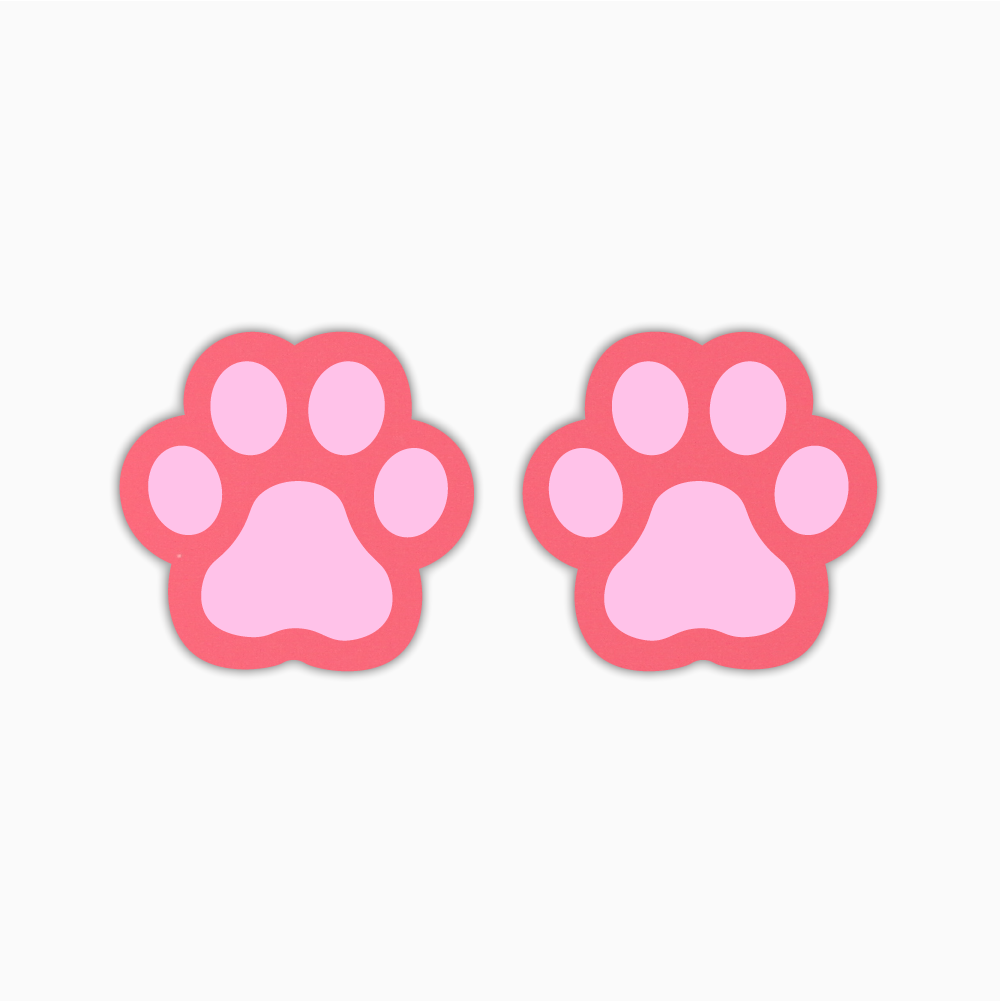 Paw Print Studs, Animal Acrylic Shape - earring findings for jewellery making