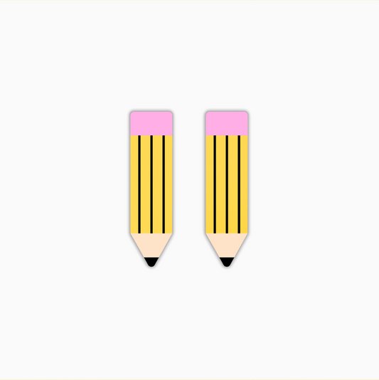 Pencil, Teacher Acrylic Shape - earring findings for jewellery making