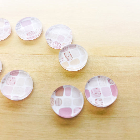 Clear Acrylic - 1.5cm Circle - Studs - Boho - 07