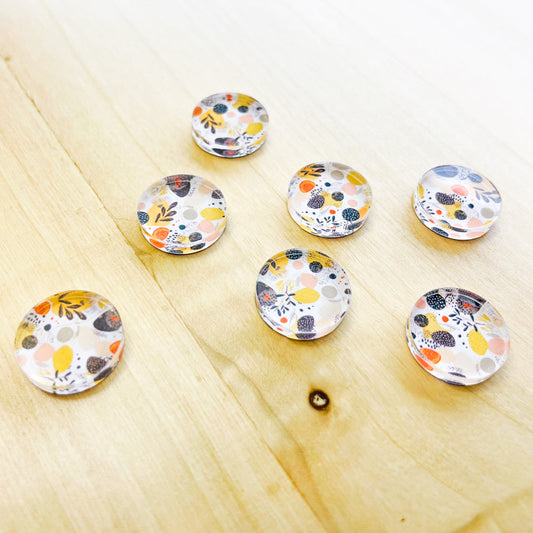 Clear Acrylic - 1.5cm Circle - Studs - Boho - 08 (small scale)