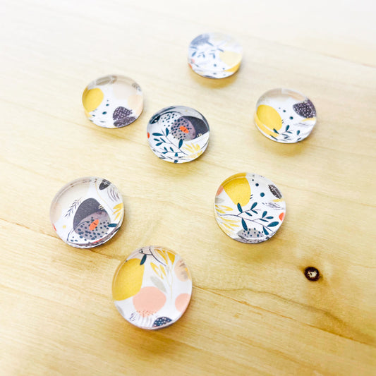 Clear Acrylic - 1.5cm Circle - Studs - Boho - 08