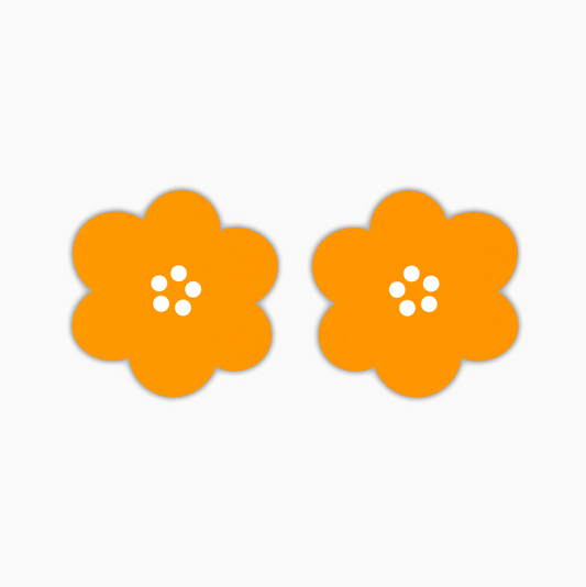Pollen Puff, Engraved Acrylic Shape - earring findings for jewellery making