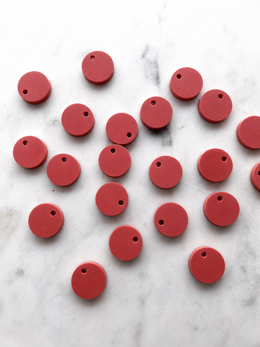 12.5mm or 15mm Port Wine  Circle Toppers/Studs- Various Pack Sizes