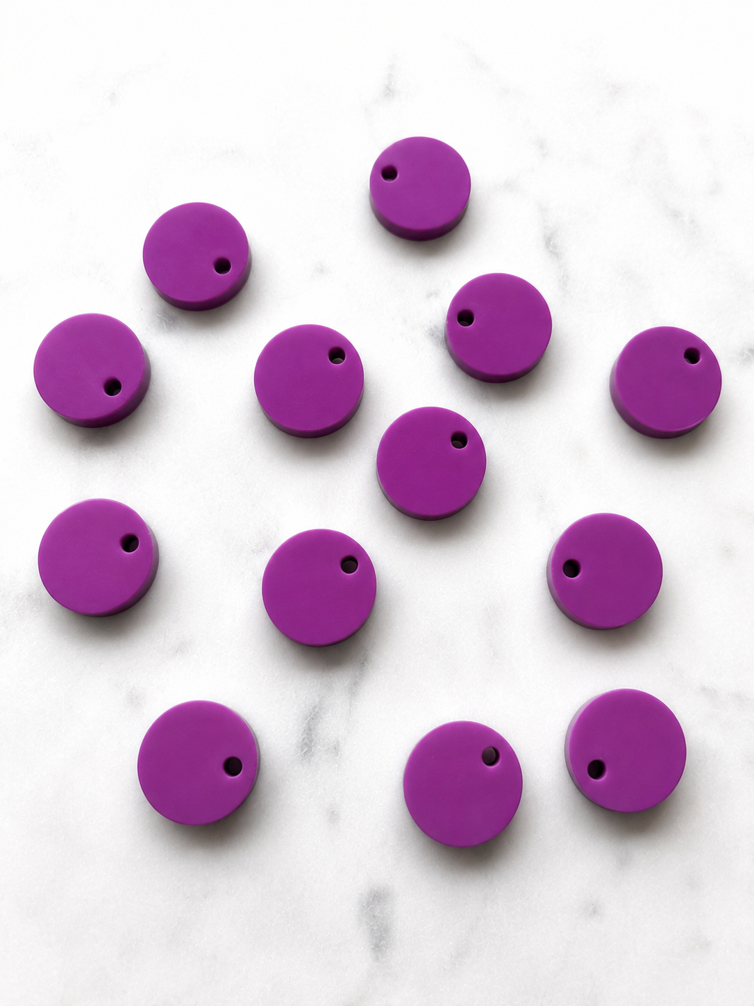 12.5mm or 15mm Purple Circle Toppers/Studs