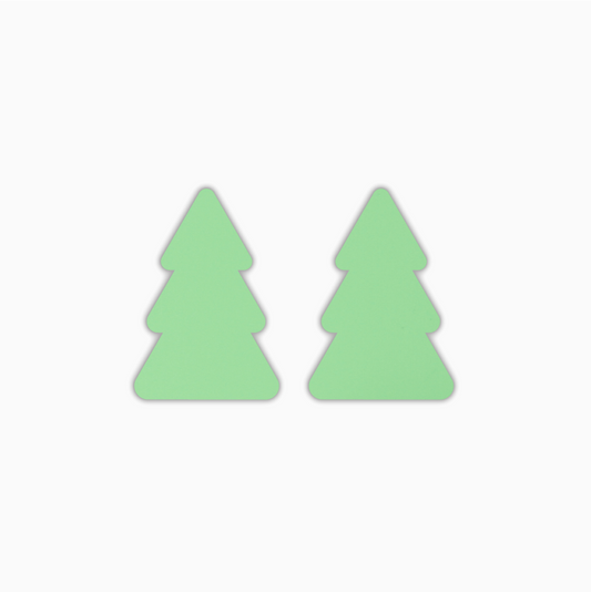 Rounded Traditional Tree, Christmas Acrylic Shape - earring findings for jewellery making