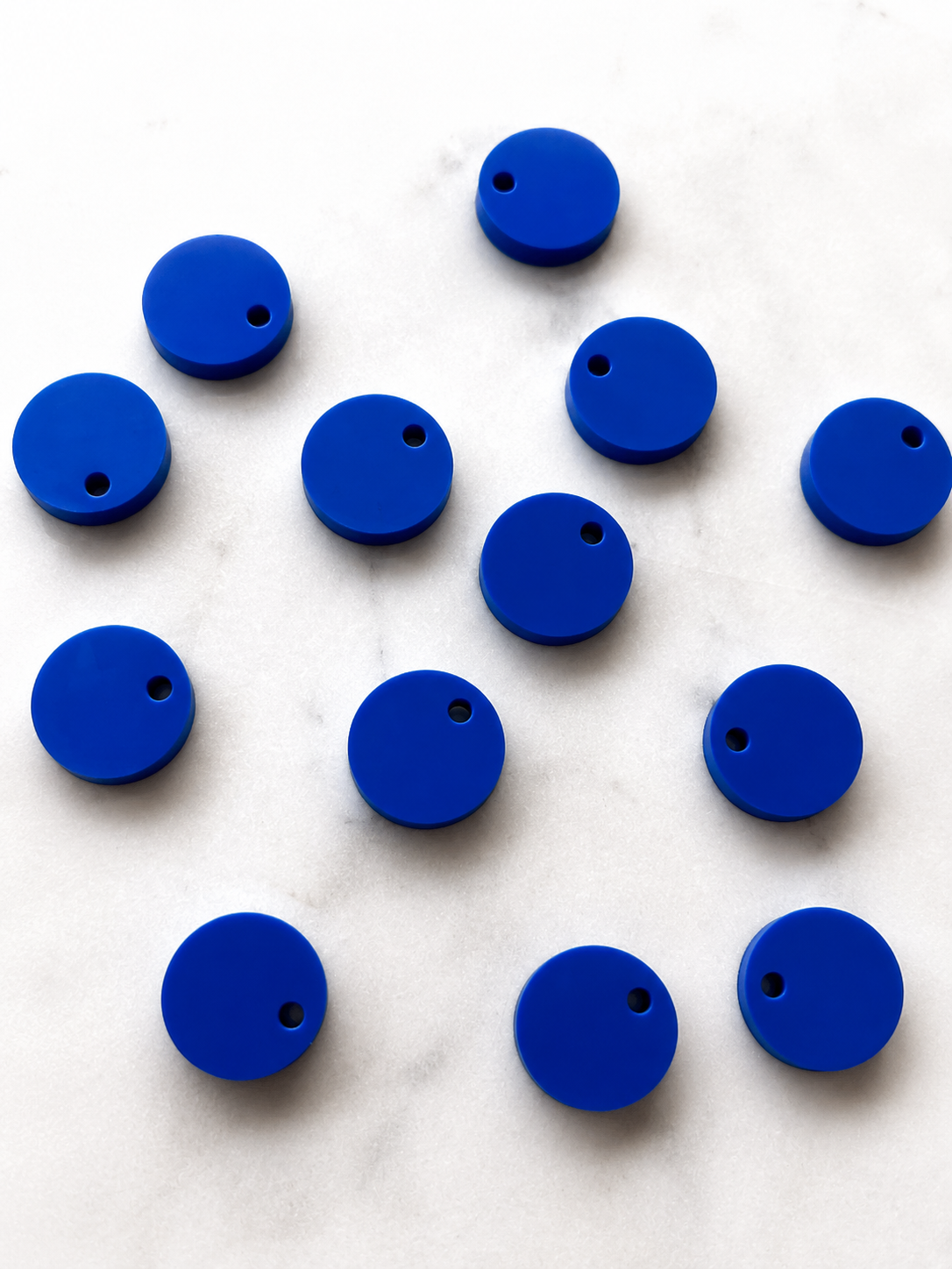 12.5mm or 15mm Royal Blue Mirror Circle Toppers/Studs