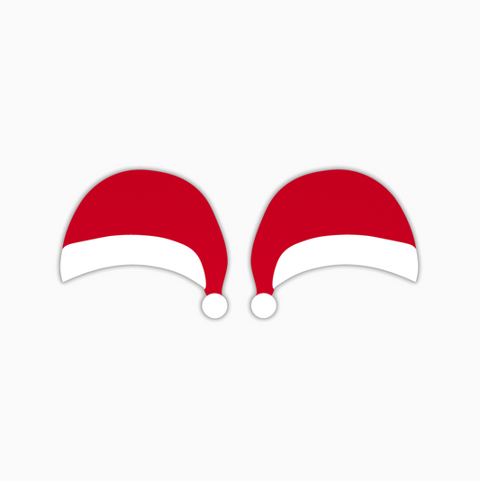 Santa's Hat, Christmas Acrylic Shape - earring findings for jewellery making