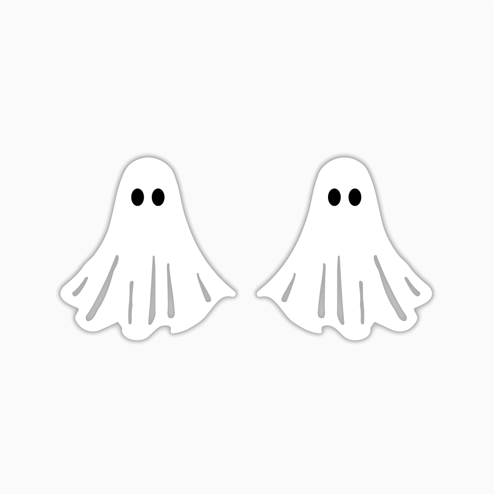 Sheet Ghost, Halloween Acrylic Shape - earring findings for jewellery making