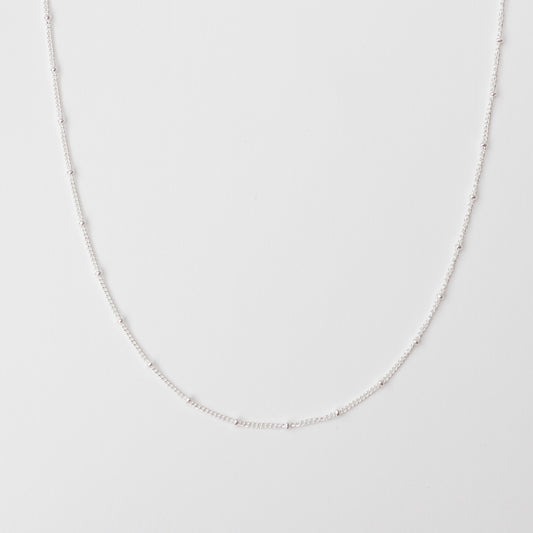 Silver Bobble Necklace Chain in Stainless Steel (304)