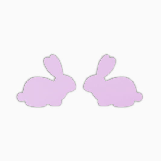 Sitting Bunny Studs, Easter Acrylic Shape - earring findings for jewellery making