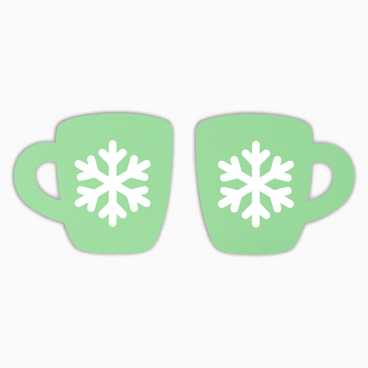 Snowflake Cup, Christmas Acrylic Shape - earring findings for jewellery making