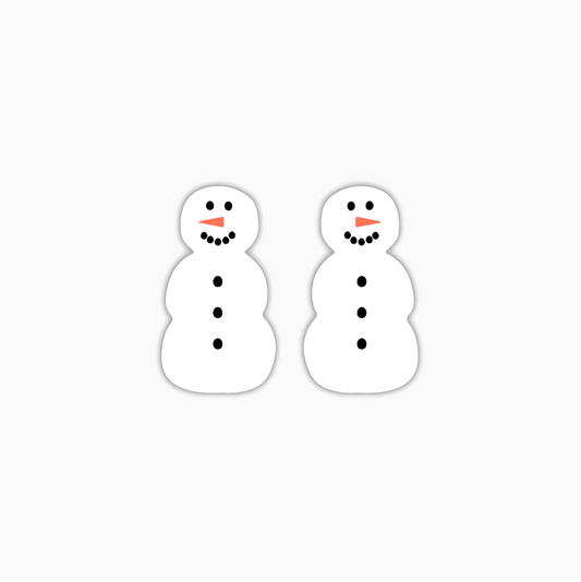 Snowman, Christmas Acrylic Shape - earring findings for jewellery making