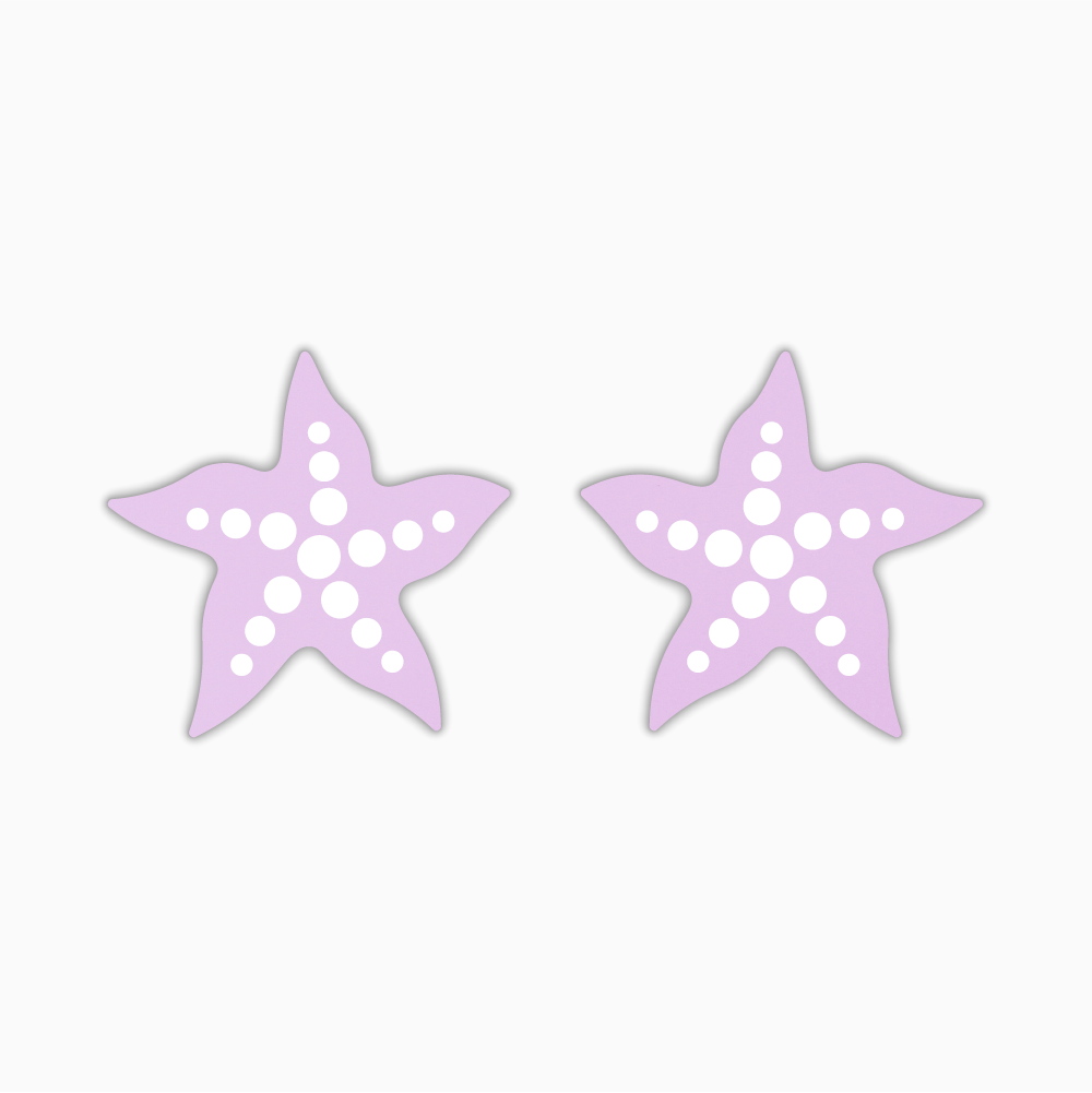 Starfish Studs, Animal Acrylic Shape - earring findings for jewellery making