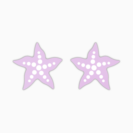 Starfish Studs, Animal Acrylic Shape - earring findings for jewellery making