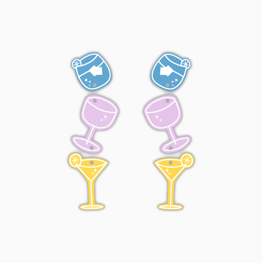 TGIF Dangle, Acrylic Shape - earring findings for jewellery making
