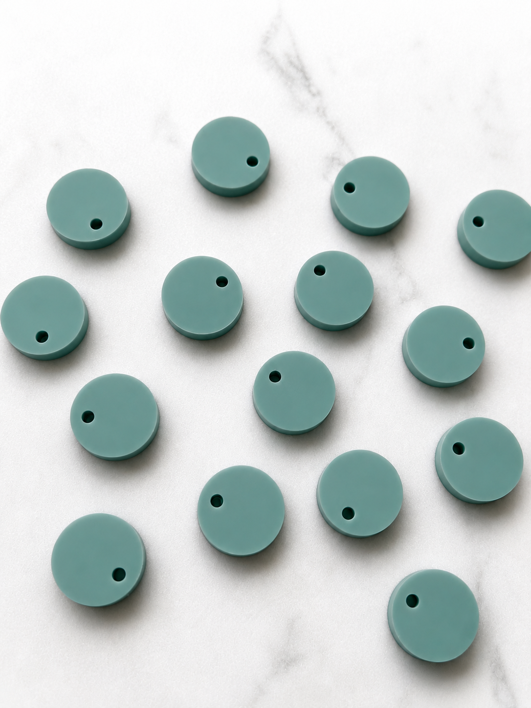 12.5mm or 15mm Teal Tide Circle Toppers/Studs