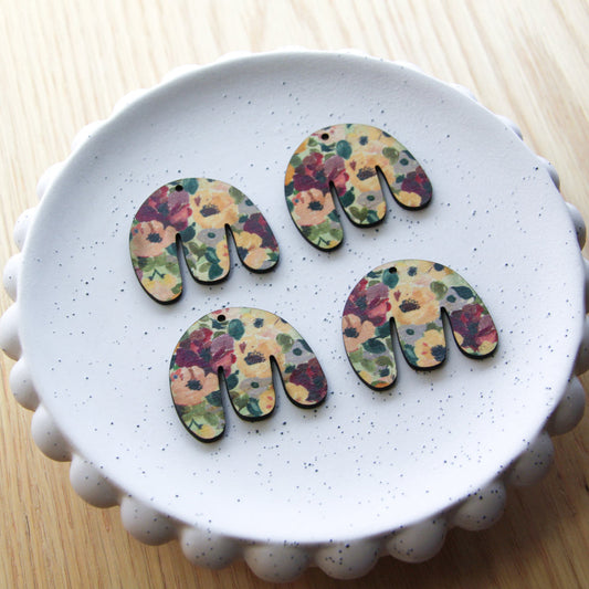 Wood - Boho Shape -  Transparent print - Floral Garden - 51