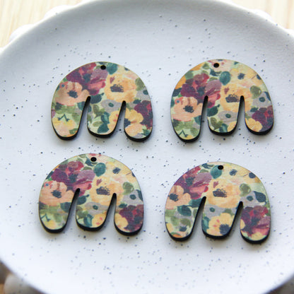 Wood - Boho Shape -  Transparent print - Floral Garden - 51