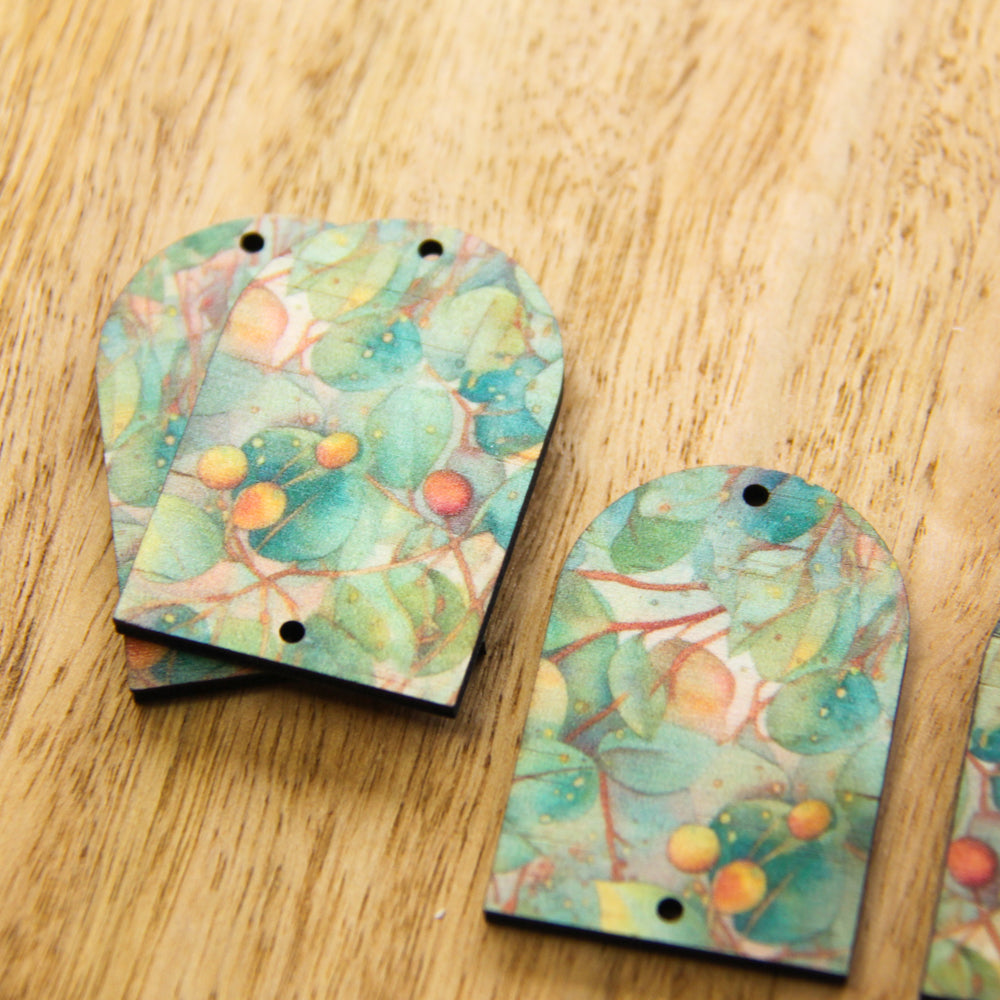 Arch Shape - 2 Holes -  Natural Look Print in Australian Native - 16